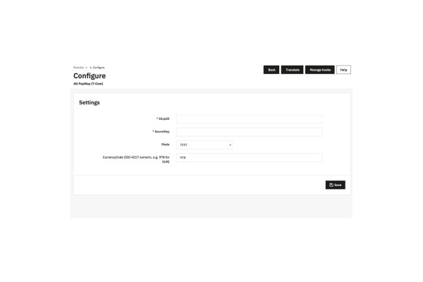 T-Com PayWay Prestashop Payment Gateway 